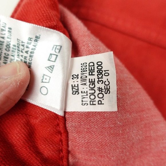 Joe's Jeans Mens Rouge Red Mid Rise Slim Fit Straight Leg Denim Jeans Size 32 - Picture 8 of 12